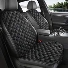 1 件亚麻刺绣纹理汽车座椅垫 - 夏季凉爽透气，四季通用前座套，汽车座椅保护套 - 座墊 - 查看 1