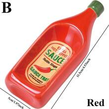 1 Bát sứ chấm tương sáng tạo hình chai đựng nước sốt gia vị đĩa sứ mù tạt đĩa đựng đồ ăn cho gia đình nhà hàng đồ dùng ăn uống có thể rửa bằng máy rửa chén đồ dùng học tập, quà tặng giáng sinh trở lại trường - Nhiều màu - Xem 12