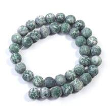 1pc Natural Matte Blue Dot Stone Round Beads, Multiple Sizes Optional 4/6/8/10/12mm, DIY Jewelry Making, Bracelets, Necklaces, Pendants, Crafts Accessories