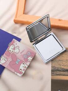 Sanrio Hello Kitty Spiegel Kuromi, Cinnamoroll, My Melody Anime Charaktere Katzen Portable Taschenspiegel Make-Up Tisch (einige Teile können zufällig sein)(Farbunterschiede zwischen verschiedenen Chargen), Haarstyling, Haarzubehör, Haarstyling Set, Haarpflegewerkzeuge