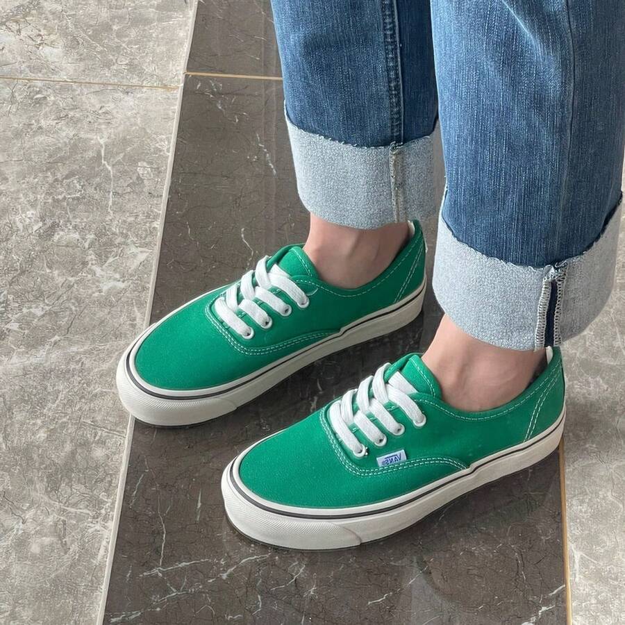 Vans男鞋女鞋2026新款Authentic 44 DX安納海姆帆布鞋低筒休閒鞋情侶鞋VN0A38ENVKZ - 綠色 - 查看 1