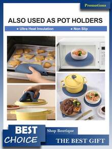 4 قطع مجموعة المثبت السيليكوني - عازلات حرارية لا تنزلق، وسطايات مقاومة للحرارة للطاولة، عازل للميكروويف والأواني الساخنة والأطباق وحصيرة عازلة للمطبخ، وسادة سيليكونية مقاومة للحرارة دائرية ذات تصميم بسيط