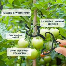 12入組園藝柱固定連接器植物支撐桿溫室塑料固定連接器可循環使用花卉盆栽蔬菜攀爬支架園藝工具 - 查看 9
