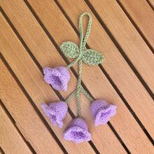 1pc Handmade Knitted Rear View Mirror Pendant Ornament - Cute Car Accessories Aesthetic - Kawaii Decor For Car And Home Decorative Pendants