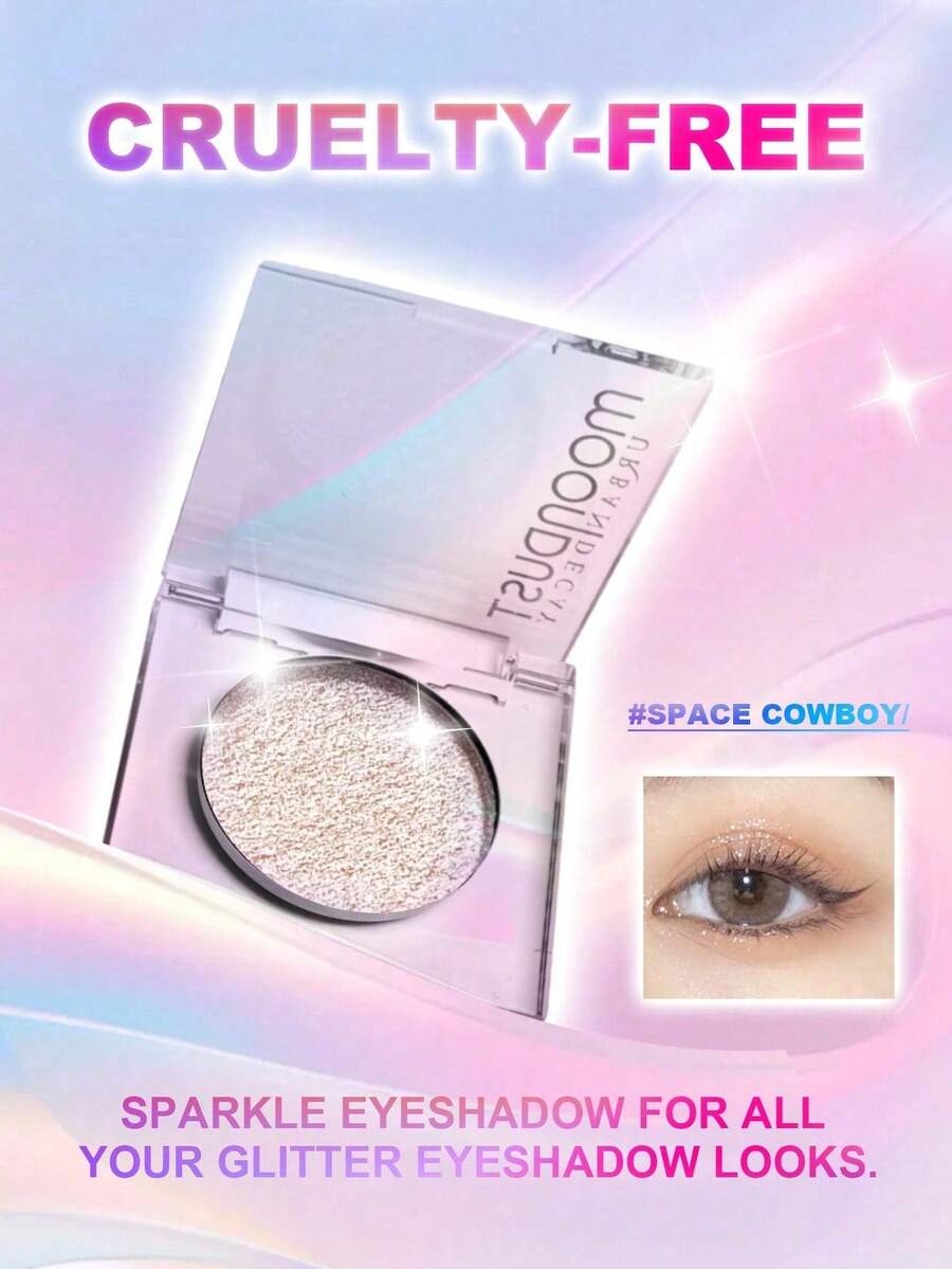 Urban Decay Moondust单色眼影，太空牛仔色号，1.8克/0.06盎司 | 可叠加闪耀亮片 | 持久珠光妆效 | 反光珠光基底 | 保湿配方 | 高显色度 | 完美叠加，打造独特妆容 | 适合特殊场合和夜间魅力妆容