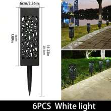 6pcs Solar Powered Outdoor Lighting, Solar Decorative Path Lights, Garden & Lawn Lamps, Outdoor Waterproof Solar LED Landscape & Garden Lighting