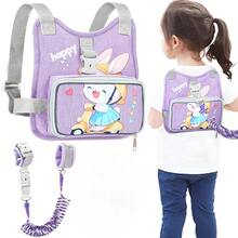 Toddler Harness Backpack Leash, Collapsible Kids Harness + Anti Lost Wrist Link, Cute Rabbit Child Leash For Outdoor Travel, Portable Baby Walking Harness Protector Wristband Strap For Girls/Boy - Multicolor - View 2