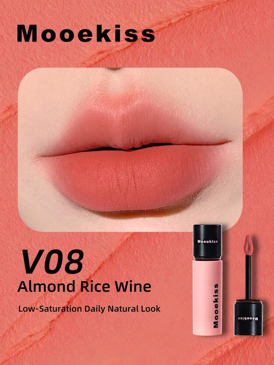 Mooekiss Barra de labios mate de terciopelo, apta para uso diario