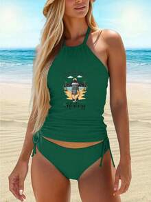 Women's Swimsiut High Quality Material For Comfortable Wearing Experience Perfect Addition To Your Everyday Wardrobe Collection - Green - View 4