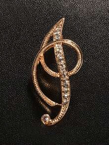 1 件 A-Z 字母胸针，欧式水钻别针，合金材质，镶嵌闪亮宝石，非常适合搭配西装、衬衫、夹克、连衣裙，展现优雅与时尚背包，适合学校办公室配饰珠宝圣诞节万圣节衣服别针有趣可爱的教师礼物 - 彩色 - 查看 32