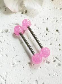 2025 Latest Colorful Tongue Ring With Glitter Sequins, Cute Multi-Color Options For Women, Students And Party Wear
