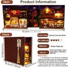 DIY Miniature Book Corner For Food Court, 3D Model Wooden Dollhouse Book Corner Craft Kit, Room Decoration, Miniature Model House For Adults And Teenagers, Gifts For Family And Friends - 彩色 - 查看 5