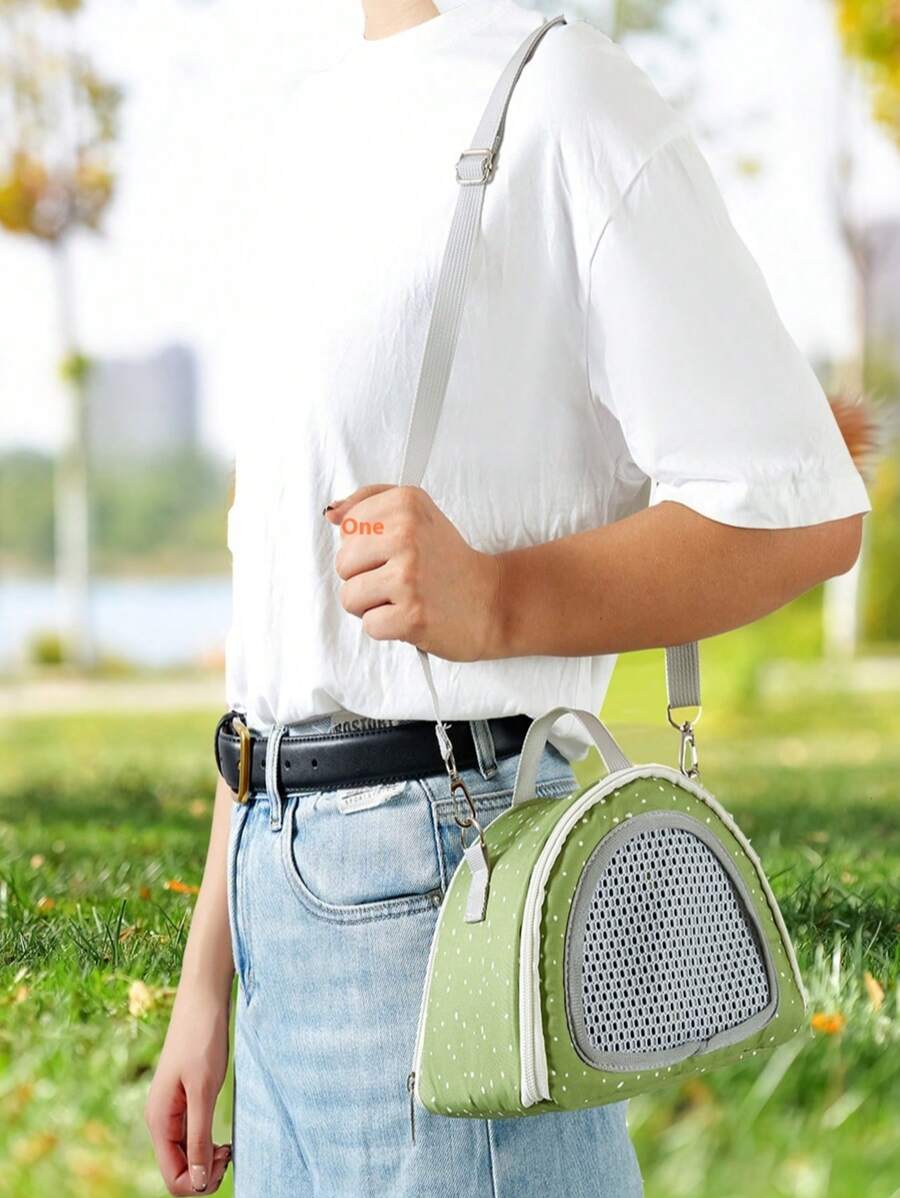 Bolso de hombro de malla transpirable para mascotas pequeñas, adecuado para hámsteres, conejos, erizos, ratas, ardillas