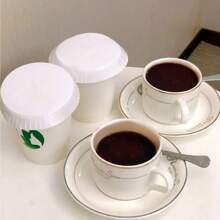100/200pcs Disposable Paper Cup Lids, Water Cup Dust Cover, Coffee Cup Paper Lid, Suitable For Home, Hotel, And Other Uses