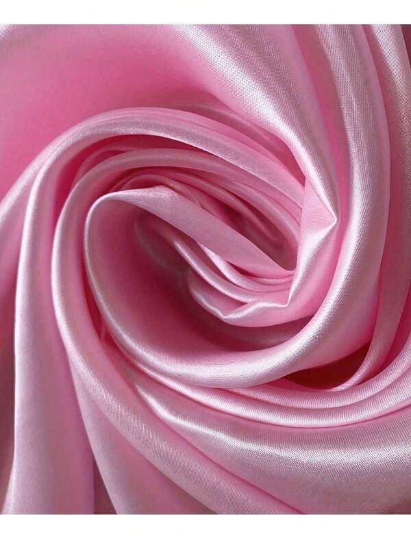 1PC Pink Of Simulated Silk Satin Color Fabric Smooth Fabric Wedding Hanging Dress Pajamas Household Lining Lined With Satin Tablecloth S Photography Background Fabric Fabric