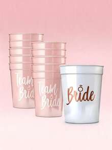 11Pcs Bachelorette Party Cups - Bride Cup & Bridesmaid Cups Bachelorette Party Decorations - Reusable Bachelorette Cups For The Bride Tribe - Bachelorette Party Favors For Bridesmaid Gifts, 16 Oz - Multicolor - View 8