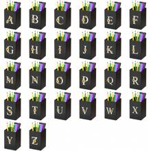 Praktischer acrylischer Stifthalter, Stiftbecher, minimalistischer Stiftehalter mit Namensschrift-Muster, multifunktionaler Schreibtischorganizer, Make-up Pinsel Aufbewahrung, stabile Bürozubehör, modernes Design, Studiendekoration