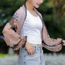 1 chiếc khăn choàng tay dài chống nắng bằng vải chiffon in họa tiết Paisley dành cho nữ, kiểu dáng thời trang mới, mỏng nhẹ, thích hợp cho hoạt động ngoài trời, du lịch, đi biển, nghỉ lễ. - nhiều màu - Xem 13