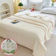 Couverture en sherpa épais et super doux à carreaux + sac-cadeau non tissé de haute qualité (sans housse de coussin ni insert) - Doux, chaud et confortable, convient pour le canapé, le lit, le bureau, les voyages, la randonnée et la pêche - Cadeau multifonctionnel utilisable toute l'année, cadeau de Noël, lavable en machine