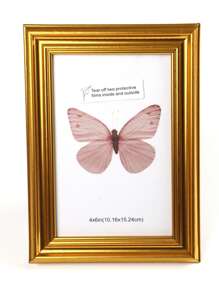 1pc Durable Plastic Photo Frame,Modern Gold Color Picture Frame For Home Decoration Gifts Birthday Graduation