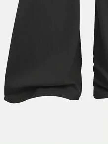 Conjunto de 2 piezas de pantalón acampanado con manga corta y estampado floral simple para adolescentes, conjunto de 2 piezas casual de verano para niñas