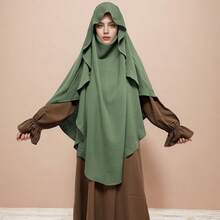 1 chiếc khăn trùm đầu Hijab Khimar bằng vải thoáng khí CEY, phù hợp cho phụ nữ sử dụng hàng ngày với áo Abaya, thích hợp cho mọi mùa, dùng làm khăn trùm đầu Abaya cho váy, đi biển, nghỉ lễ, du lịch. - Nhiều màu - Xem 5