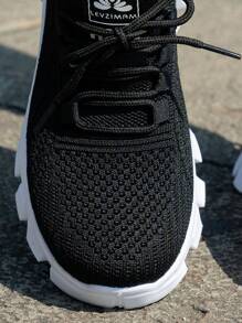 Zapatillas deportivas casuales de unicolor, zapatillas de correr versátiles para exteriores para adolescentes, ligeras para primavera/otoño