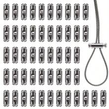 16/32Pcs Iron Wire Rope Cable Clamps, Lock Clip With End Screw Stopper, Wire Rope Clamps Durable Metal Sling Tools For Gardening, Camping