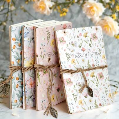 1pc, A5,80 Pages,Floral Sketchbook, Bandage Pendant, Blank Picture Notebook, Portable Travel Sketchbook, Diy Diary, Blank Notebook, Perfect For Writing, Suitable For Colored Pencils, Oil Paints, Marker Pens And Perfect Gifts, Ladies' Gift,Back To School,School Supplies