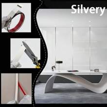 3 Meters Shiny Silver Stainless Steel Self-Adhesive Waterproof & Mildew Proof Decorative Trim For Indoor Wall Background