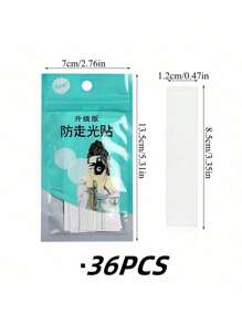 双面胶带自粘式胸罩衣服衬衫秘密贴纸透明内衣胶带防裸露隐形胸贴适用于女性身体皮肤 - 白色 - 查看 6