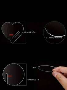 Set de 30 etiquetas/tarjetas transparentes de acrílico con forma redonda/de corazón para bebidas en bodas y fiestas, etiquetas para bebidas y zumos, decoraciones para vasos, tarjetas de asiento (Retirar la película protectora de ambos lados antes de usar)