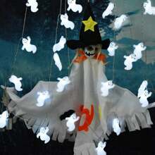 1 Peça Luzes de Corda LED de Fantasma Divertido, Luzes de Decoração de Atmosfera de Feriado Adequadas para Halloween, Natal, Casa Assombrada, Festas, Decoração de Casa de Feriado, Decoração de Halloween, Decoração de Casa, Decoração de Festa, Decoração de Halloween, Decoração de Quarto, Decoração de Jardim de Halloween para Presente Fada