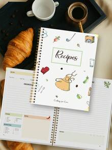 Trees NEUES B5 Täglich Rezepttagebuch Notizbuch, 1 Stück einfach zu beschreibendes farbiges Hardcover-Rezeptbuch für die persönliche Familie, 174 Seiten, Schul- und Bürobedarf, Rückkehr zur Schule - Verschiedenfarbig - Übersicht 3