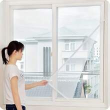 Insect Screen Window, Easy Install Self-Adhesive Mosquito Net Kit With Cuttable Mesh Curtains - Home Insect Repellent Screen Replacement Corners DIY Easy Install Self-Adhesive Mosquito Net Kit - Home Insect Screen Window Mesh With Replacement Corners, Other Material [Self-Adhesive Window Net White] 1 Roll, Window Screen Self-Adhesive, Adjustable Mesh Screens, Freely DIY Windows Net With Hook & Loop, Quick Installation, White, Keep Bugs Out