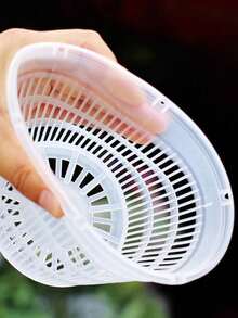 Hydroponic Planter, White Plastic Planting Cup, Reusable Seedling Starter Tray, Suitable For Orchids, Tomatoes, Peppers, Basil, Cilantro And Herbs - Durable And Convenient Growing Medium - Multicolor - View 5