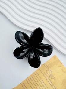 3pcs/1pc Women 3.15in/8cm Black Leopard Print & Red Flower Shaped Plastic Hair Claws, Elegant, Chic, Versatile, Lightweight, Suitable For Ponytail, Bun, Daily Casual, Party, Commute, Vacation Claw Clips Hair Clips Hair Jaw Clip Hair Clamps Hair Clutch Hair Catcher Clip
