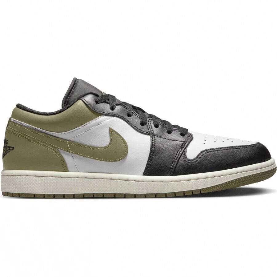 Nike Air Jordan 1 Low - Black/Medium Olive/White - View 1