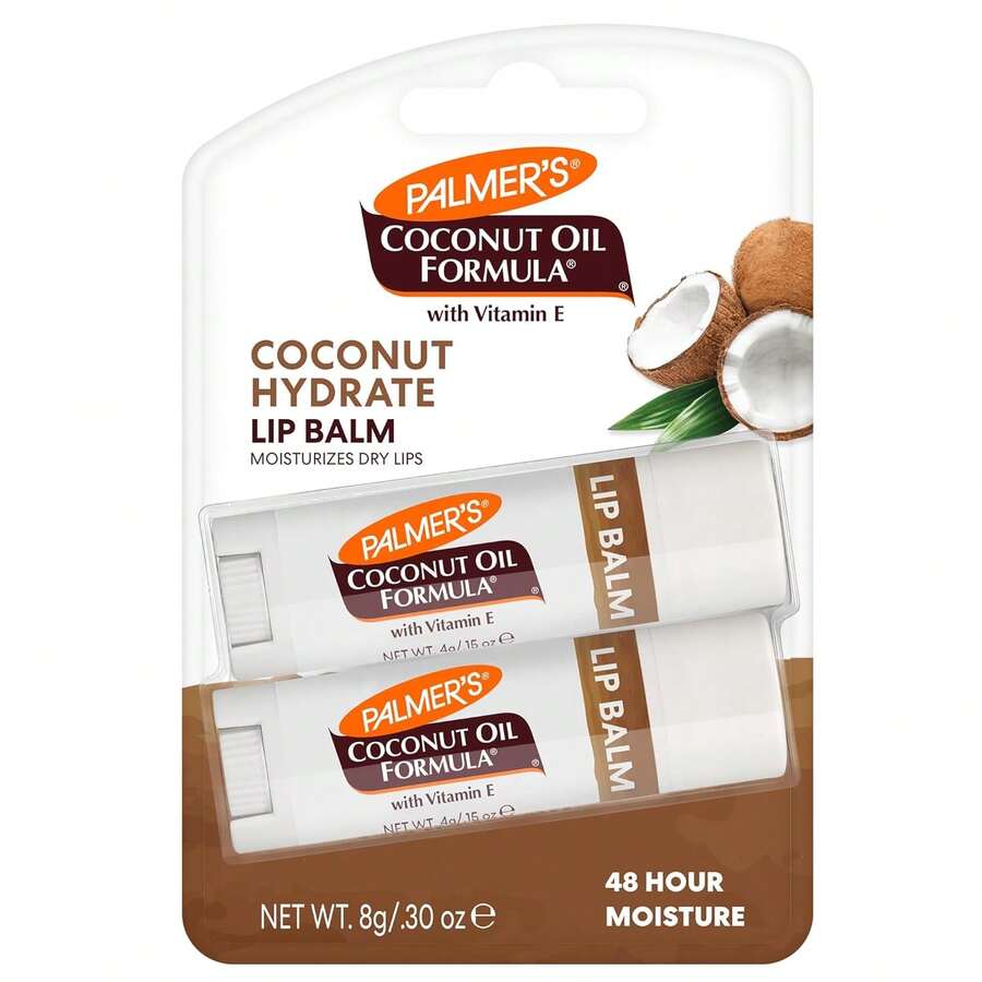 Coconut Oil Formula Lip Balm, All-Day Moisturization, Hydrates Dry, Cracked Lips (Pack Of 2) - 1 - View 1