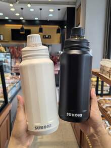 A杯800ML316不锈钢运动水杯好看男女学生户外车载办公便携大容量健身运动骑行杯冷热水壶节日礼物礼品水瓶返校开学 - 彩色 - 查看 4