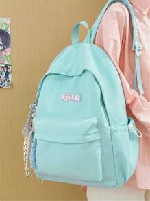 New Fashion Versatile Outdoor Casual Travel Sports School Style Flat Book Powerbank Wallet Key Multi-Functional Men Backpack