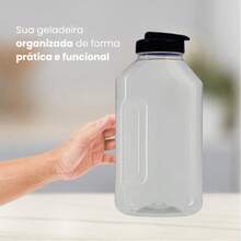 Water Juice Refrigerator Bottle 1.5LT Hygienic Lid Emerald - hun khói - Xem 2