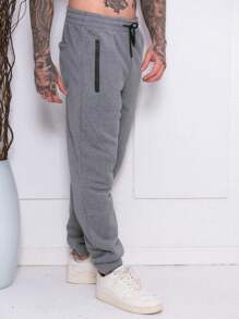 Kit 2 peça de calça moletom com lã masculino 3 cores aleatório 2 peça