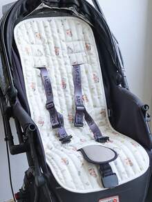 1 peça de almofada para carrinho de bebê, estampa floral, macia e confortável, malha respirável 3D, almofada refrescante para carrinho de bebê, adequada para uso no verão