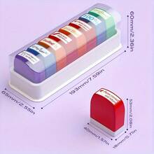1 Set Of Reward Seals, Teacher Seals, Automatic Ink Incentive Color Sets, Work Grading Teacher Equipment, Storage Tray, Suitable For School Classrooms And Home Assistants, Color Seals - 1 cái - Xem 3