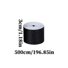 3D纳米碳纤维汽车车门边缘保护胶带，防水装饰粘性保护膜胶带 - 黑色 - 查看 10