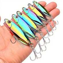 1pc Colorful Metal Spoon Lure With Hook - Electroplated For Freshwater And Saltwater Fishing - Available In 7g, 10g, 15g, 20g, 30g, And 40g Sizes - Essential Fishing Gear - Multicolor - View 8