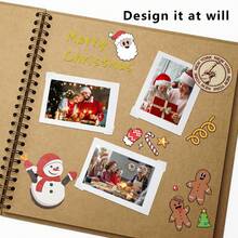 8x8 英寸 DIY 剪贴簿相册 20 张/40 页精装牛皮纸剪贴簿相册纪念册 适用于婚礼和周年纪念家庭节日礼物