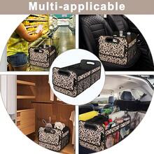 New  Car Trunk Organizer And Storage With 6 Big Pockets - 70L Waterproof Polyester Trunk Organizer For SUV, Minivan, Truck (Large, Leopard Print) - Leopard print Large - View 6