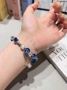 1PC Viral Moon Galaxy Star Charm Bracelet For Women,  Aesthetic Skin-Brightening Sweet Friendship Jewelry Gift